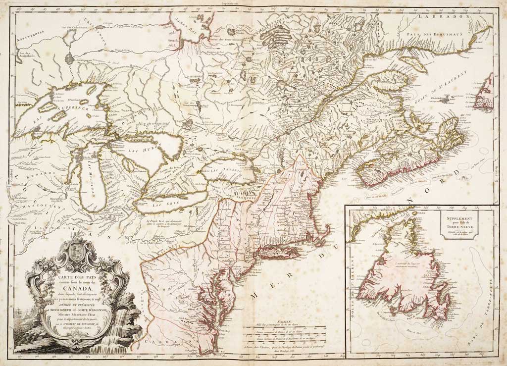 Canadian map from 1753