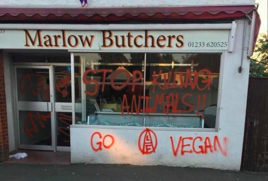 vegans attack butchers