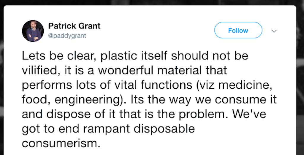 Patrick Grant on plastic