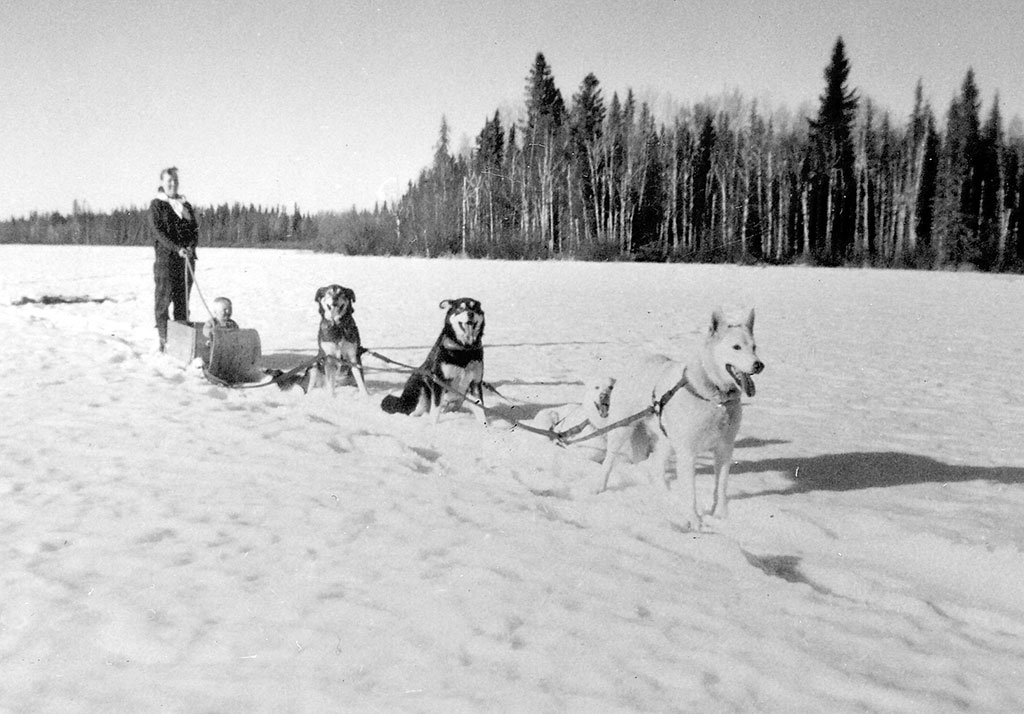 Alice and Brian on Meekwap Lake 1960s