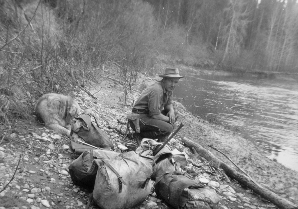 Gene Walters crossing Goose River